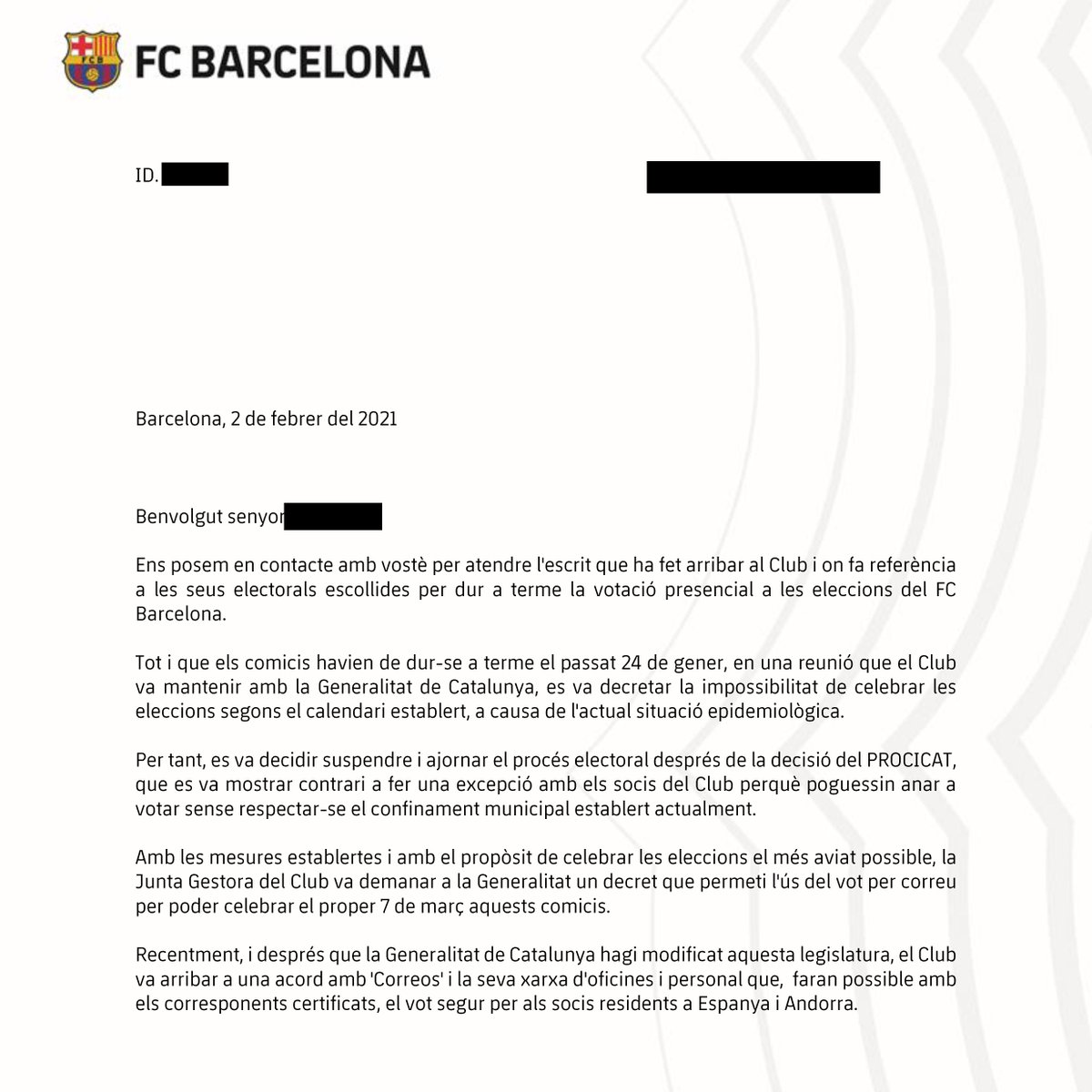 ElCorBlaugrana's tweet photo. 📜 Veient la demanda per conèixer el contingut de la resposta, us pengem la documentació íntegra. Sembla ser que periodistes que han consultat al club com @martimolinapey els han donat una resposta diferent

#MultiseusFCB https://t.co/zlNer5Q7oR