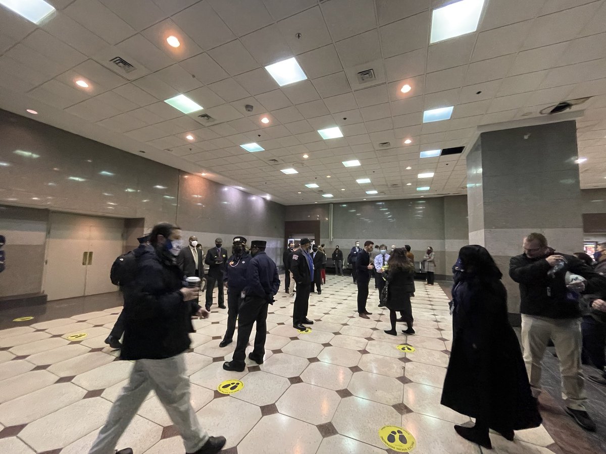 Station managers, bus operators, train folks, officials and more from WMATA, MARC, VRE and Amtrak are gathering to wait to hear from new Transportation Secretary Pete Buttigieg this morning at Union Station. &ndash; bei  Union Station