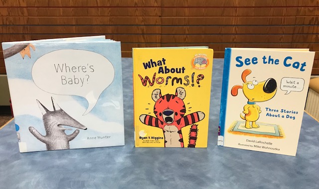 NoBrunsLibrary's tweet photo. Highlighting the 2021 #GeiselAward Winner and Honor Books, available for your @NoBrunsLibrary holds &amp; future contactless pickups! @TundraBooks #AnneHunter @The_Pigeon @RyanT_Higgins #DavidLaRochelle @Candlewick https://t.co/B3LSrOh1xX