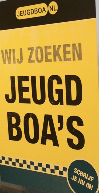 Vacature #jeugdboa! Pak die kans! Ben je boa en toe aan een uitdaging! We zoeken meerdere jeugdboa’s! Voor team jeugdboa.nl maar ook veel van onze samenwerkende gemeenten! In heel NL! Leuk werk! Goede opleidingen en secundaire arbeidsvoorwaarde!Mail: info@jeugdboa.nl