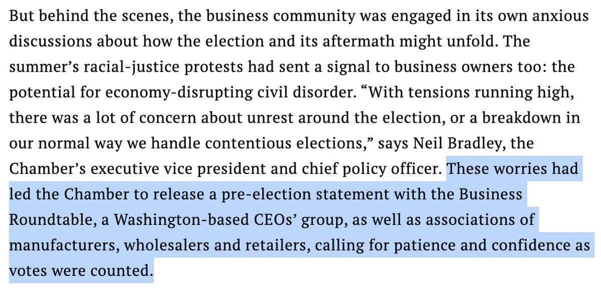 Why is the Chamber of Commerce issuing ANY statement about election procedures?Emphasizing for the millionth time: Not rigged, just weird.