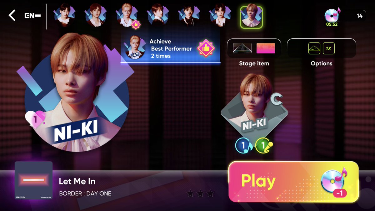 Which member are you guys using to play #RhythmHive ☺️☺️ #ni_ki
