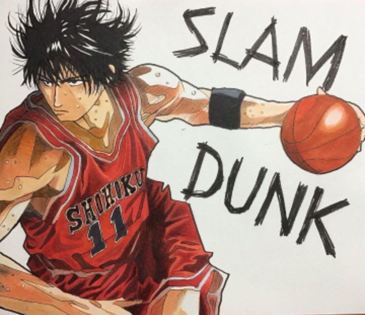 Maho8042 浮世絵ぬり絵投稿中 過去絵です 流川楓 流川 スラムダンク Slamdunk 手書きイラスト Artwork 絵描きさんと繫がりたい イラスト好きな人と繋がりたい