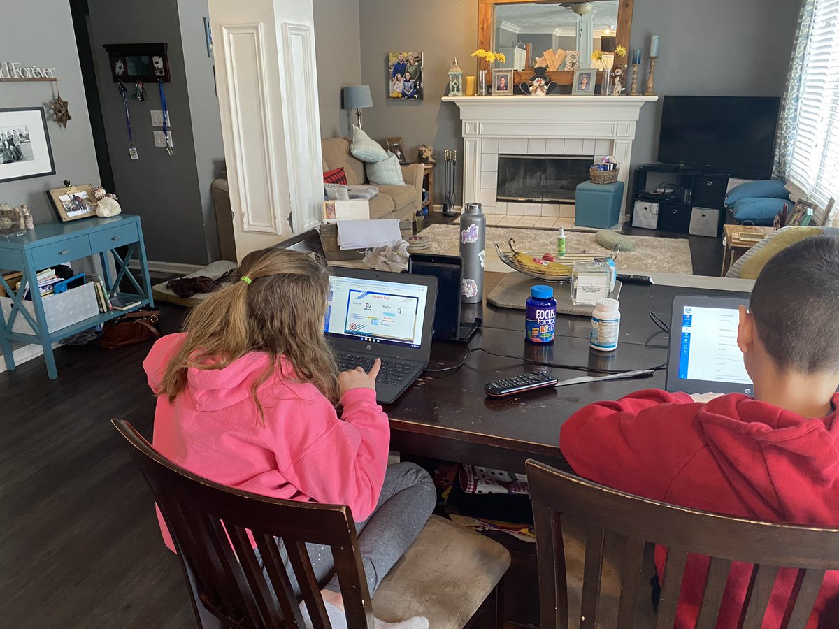 We’re getting started on our E-Learning for a surprise ice day! (They are much more proficient at it than back in the spring!) Hope your e-learning is going well, too!