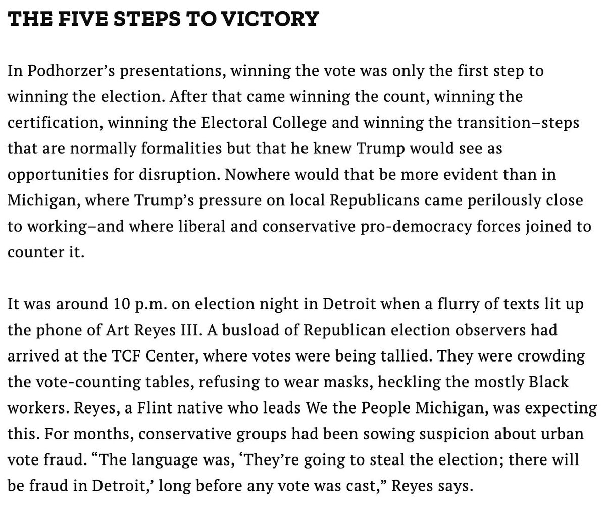I believe that Joe Biden got more votes than Donald Trump in Michigan.But there were many stories of insufficient transparency around the voter counters. If you want to instill trust, you have to let people see what's going on.
