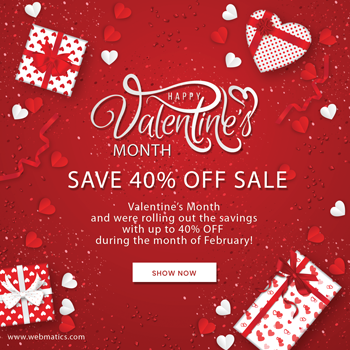 Webmaticssol's tweet image. Get an exciting Valentine&apos;s Day gift for your loved ones with a new way of #couplelifegoals.  Start your business together online from this valentine&apos;s month with WebMatics. Buy a domain or hosting and get 40% off for the new start. 
webmatics.com/register-a-dom…