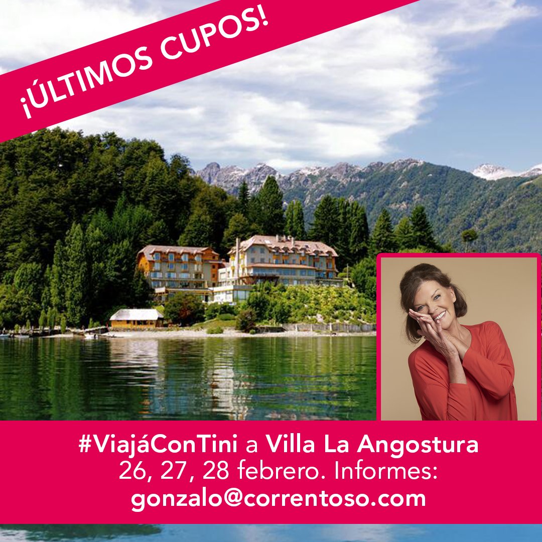 Tinidebucourt's tweet photo. ¿Venis a Villa La Angostura conmigo? Protocolo impecable. Grupo Reducido. Informes: gonzalo@correntoso.com https://t.co/SimteYhlon