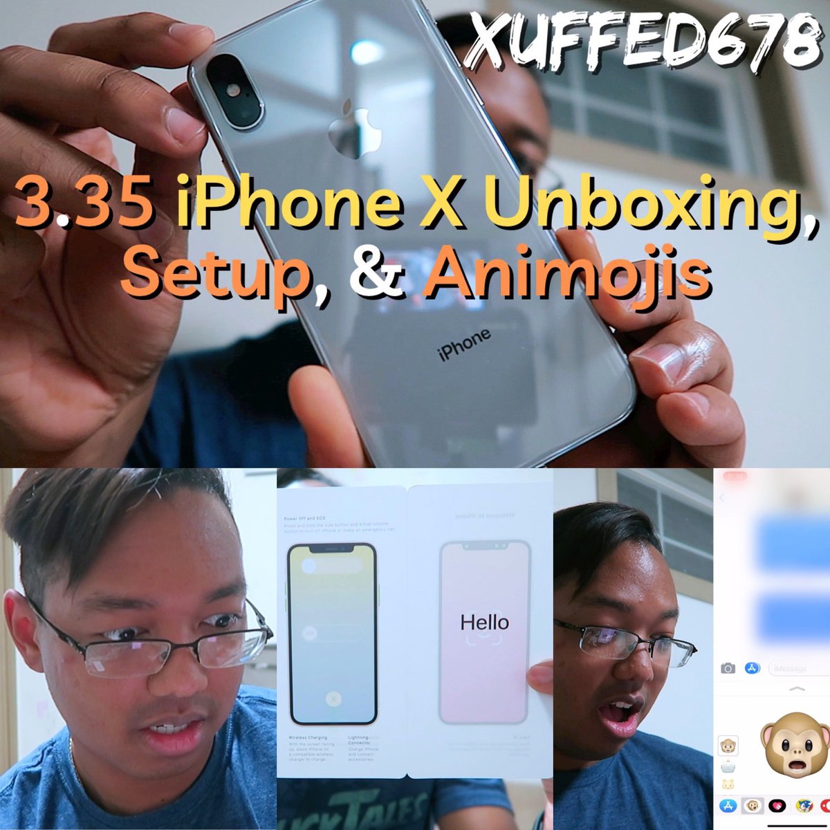 Xuffed678's tweet photo. ๐NEW EPISODE of #Xuffed678๐ซ
3.35 iPhone X Unboxing, Setup, & Animojis
๐๐พ https://t.co/XuCuGYVafm
Blog: https://t.co/AkEranIt7O
Come check it out! ๐ค๐ฑ
#Season3 #NewVideo #YouTube #Promo #YouTuber #SmallYouTuber #Apple #Retweet https://t.co/85wUiKIjcX