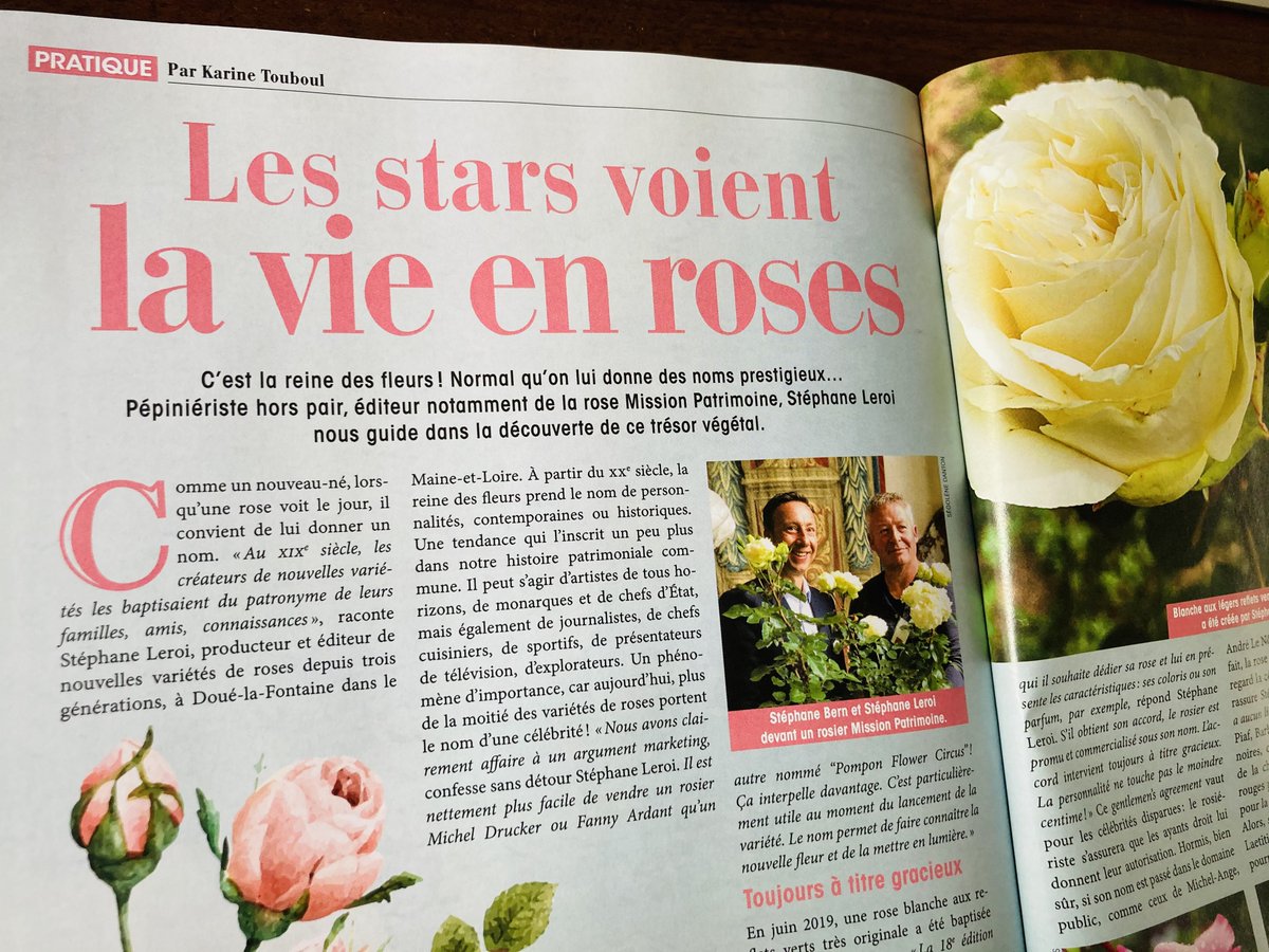 Mission patrimoine avec Stéphane Bern (@missionavec) on Twitter photo Voir la vie en roses juste avant le week-end, c'est possible avec <a href="/MissionAvec/">Mission patrimoine avec Stéphane Bern</a> actuellement en kiosque <a href="/bernstephane/">Stéphane Bern</a> <a href="/fond_patrimoine/">Fondation du patrimoine</a>
@FDJ <a href="/gazettepatrim/">La Gazette du Patrimoine</a> <a href="/Meilland_Roses/">Matthias MEILLAND</a> <a href="/rosesmeilland/">Meilland Richardier</a> Voir la vie en roses juste avant le week-end, c'est possible avec <a href="/MissionAvec/">Mission patrimoine avec Stéphane Bern</a> actuellement en kiosque <a href="/bernstephane/">Stéphane Bern</a> <a href="/fond_patrimoine/">Fondation du patrimoine</a>
@FDJ <a href="/gazettepatrim/">La Gazette du Patrimoine</a> <a href="/Meilland_Roses/">Matthias MEILLAND</a> <a href="/rosesmeilland/">Meilland Richardier</a>