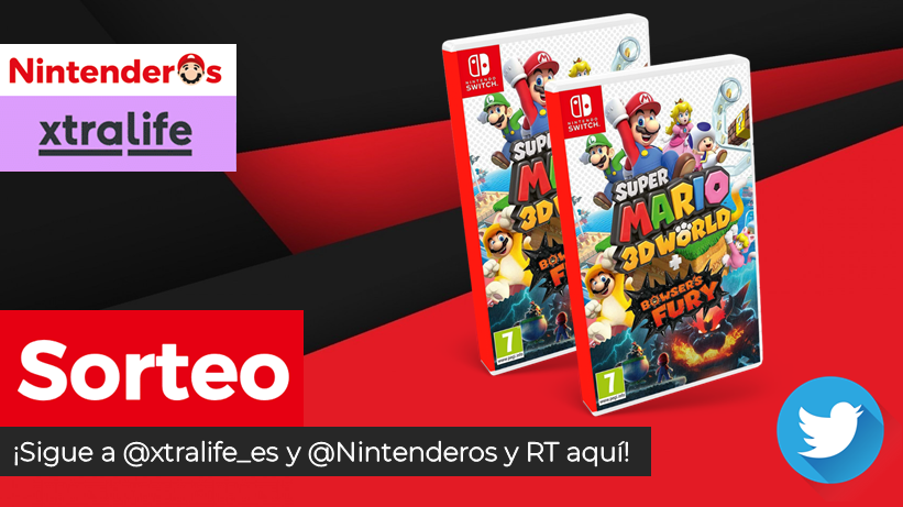 Nintenderos's tweet photo. ¡Sorteamos otras 2 copias de Super Mario 3D World + Bowser's Fury para Nintendo Switch!

➡ Sigue a @xtralife_es y @Nintenderos
➡ RT aquí

¡Suerte! - https://t.co/XFYtNfVhOK https://t.co/W8v55qK78d