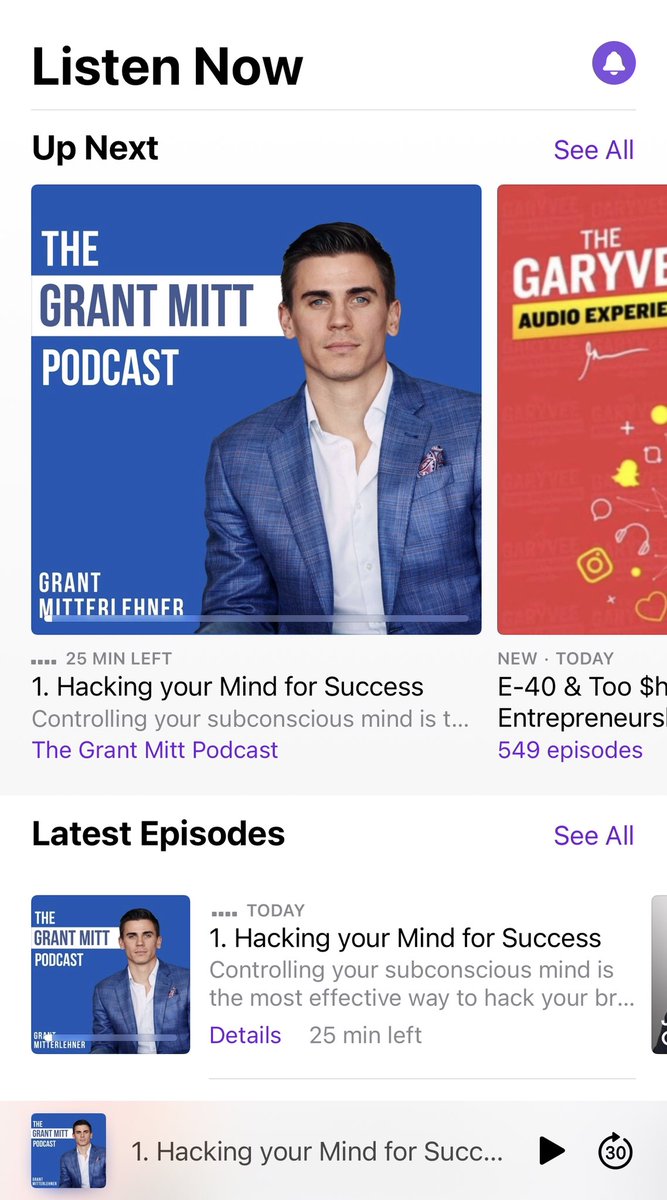 Episode 1 - How to Hack your Mind for Success is live on Apple Podcast &amp; Spotify. Make sure to subscribe for future episodes! Link below

podcasts.apple.com/us/podcast/the…
