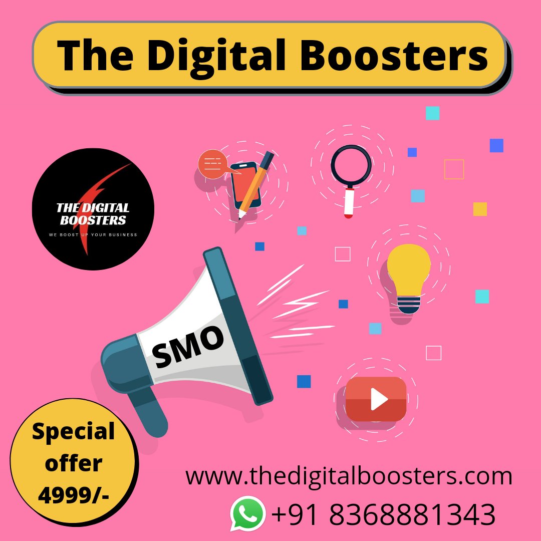 digitalboosters's tweet photo. We offer #SMO services to popularize your #website through the entire gamut of #socialmedia websites. Special offer 4999/-

For More Information Call or Whatapp +91 8368881343

#thedigitalboosters #TDB #SEO #PPC #SMM #website #digitalmarketing #logo #graphicdesign #bestsmocompany https://t.co/vJGPWzeedg