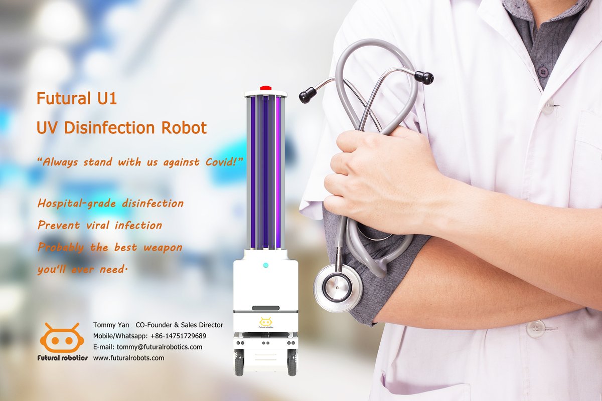 FuturalR's tweet image. FUTURAL U1: Always stand with you!💪 #disinfectingrobot #UVCrobot