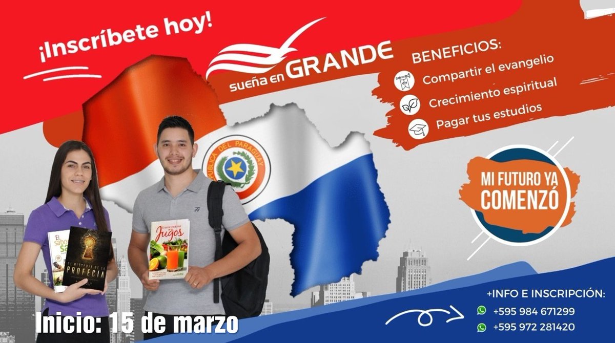 Proyecto Sueña en Grande Paraguay
Inscríbete!!