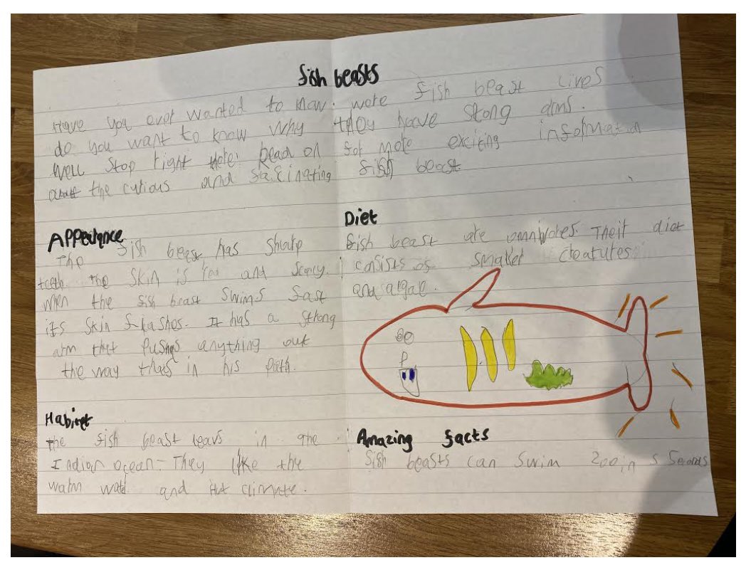 EastwayPrimary's tweet photo. We are so proud of the writing our Year 2 pupils have created at home this week! ✏️ 🌟 #year2writing #informationtexts #writingrocks https://t.co/I68gQoqoy8