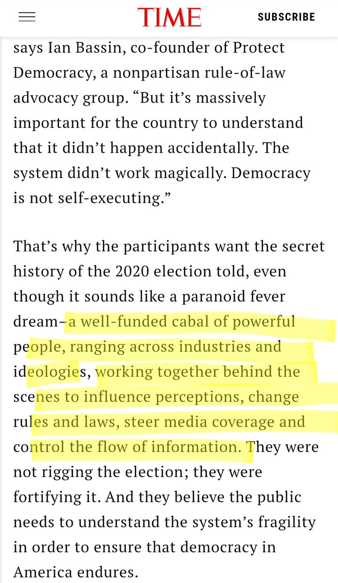 realLizUSA's tweet photo. They're just straight up bragging about colluding together to steal the election from the deplorables.

Not the true outcome or the accurate outcome. The "proper" outcome. For whom? Themselves. They think they own it. https://t.co/MS39f1UKFM