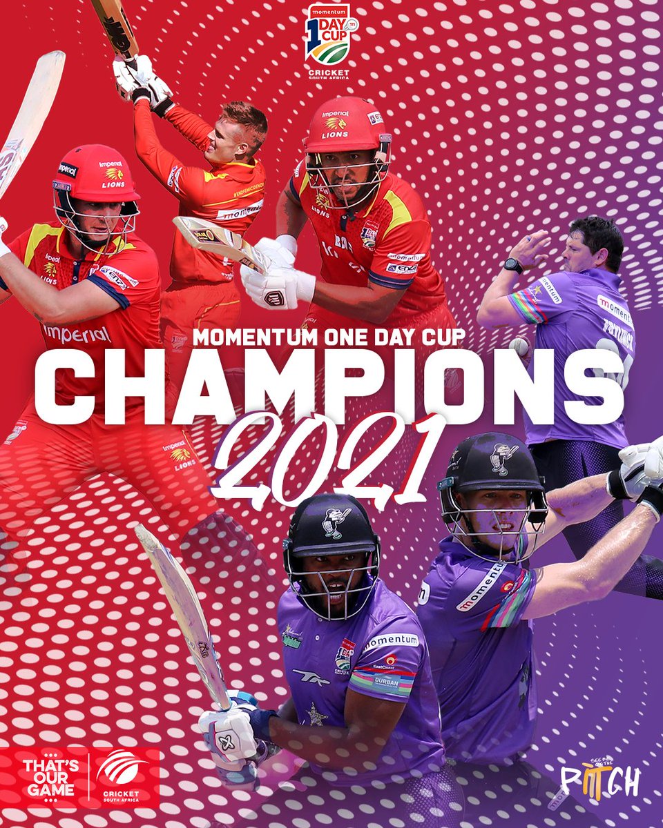 ProteasMenCSA's tweet image. Your 2021 #MODC Champions 🏆

Congratulations @LionsCricketSA and @DolphinsCricket 🦁🐬

#SeeUsonThePitch
@Momentum_za