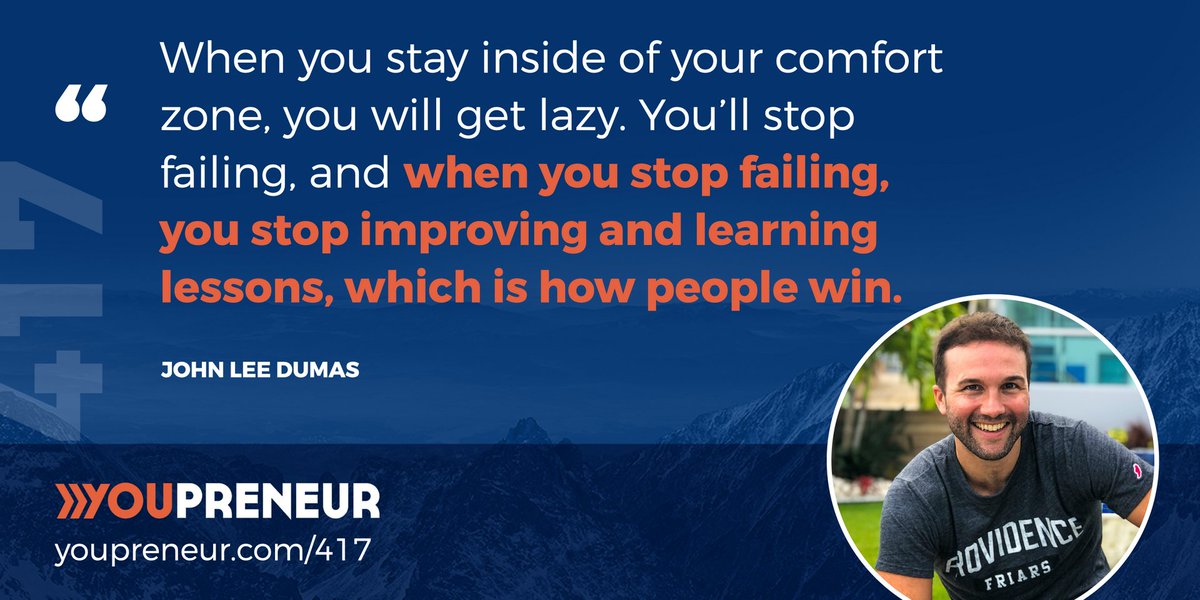 youpreneur's tweet image. Nothing great comes from comfort zones. 🚫

Tune into the full episode with @johnleedumas to hear how writing a book was completely out of his comfort zone and what he learned from the process! ✏️

🎧  bit.ly/2Yv0TVZ #youpreneur #bookwritingprocess #comfortzones
