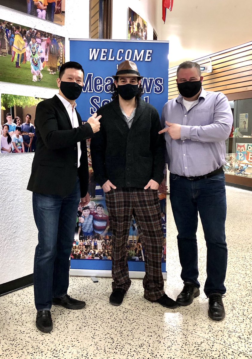 Mr. GQ is in the house at Meadows School today. Mr. Woods dressed up in style to celebrate Friday with his Grade 5/6 students.