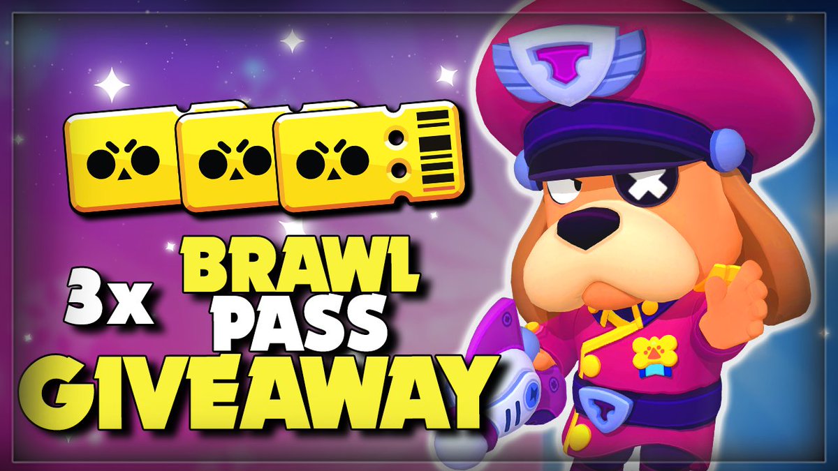 Sorteo/Giveaway x3 brawl passes!

Requisitos:
Seguirme: <a href="/AttWida/">Wida Att</a> 
Seguir a <a href="/DeadLife_BS/">Deadlife</a> 
                <a href="/TrueBattleLg/">True Battle League Bs</a> 
Dar fav❤️ y Rt🔃
Mencionar a dos amigos en los comentarios.
El sorteo termina el día 16 de Febrero!
Pago vía Paypal o Supercell id, suerte!!