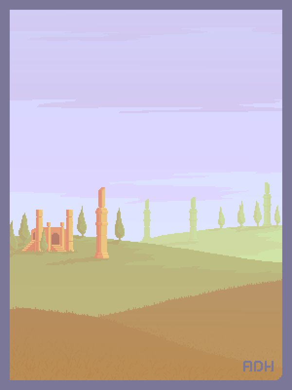 Fyrecracker_LLP's tweet image. Rolling hillside pixel art.

#pixelart #landscape #aseprite #gamedev #gaming 

@alex__hawley