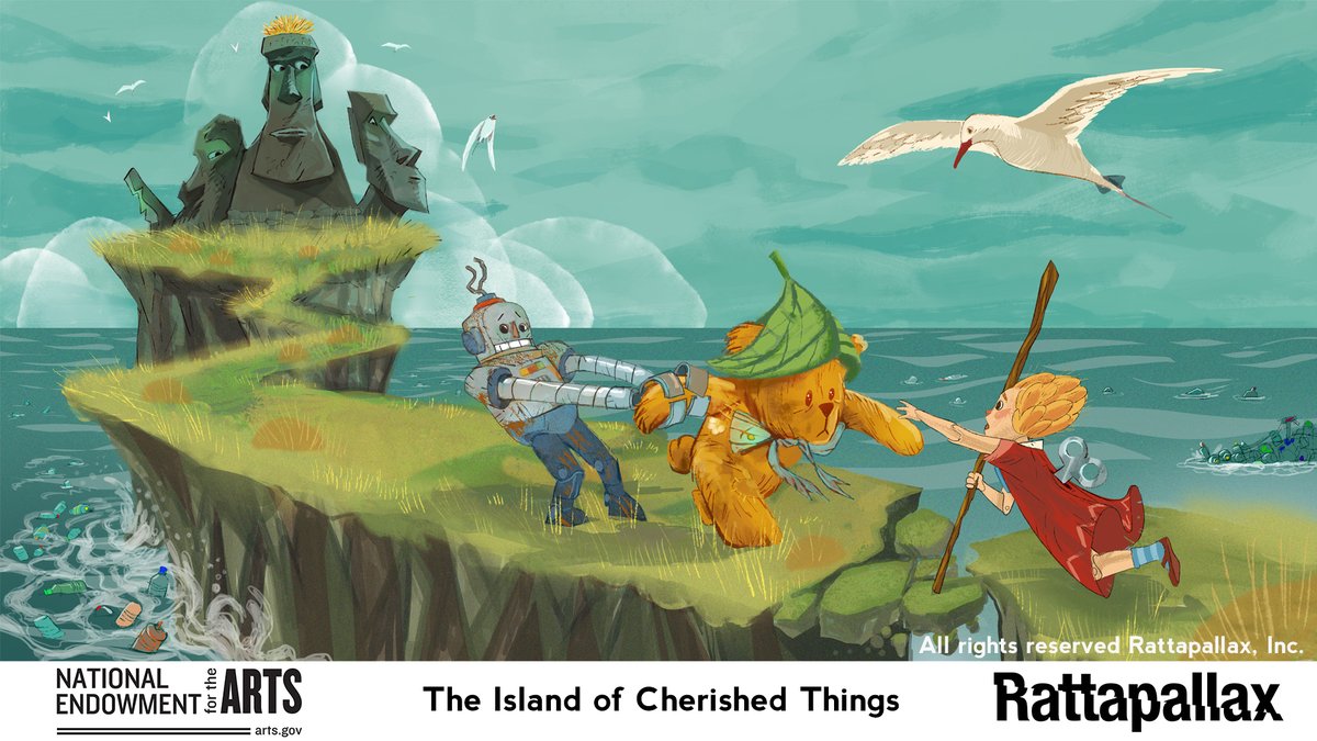 powerofpriya's tweet image. .@NEAarts has awarded us a grant to produce a fantasy ENVIRONMENTAL children's book with 360 degree views embedded in the book. "The Island of Cherished Things" is about discarded toys that come to life when they reach Rapa Nui (Easter Island). @oceana