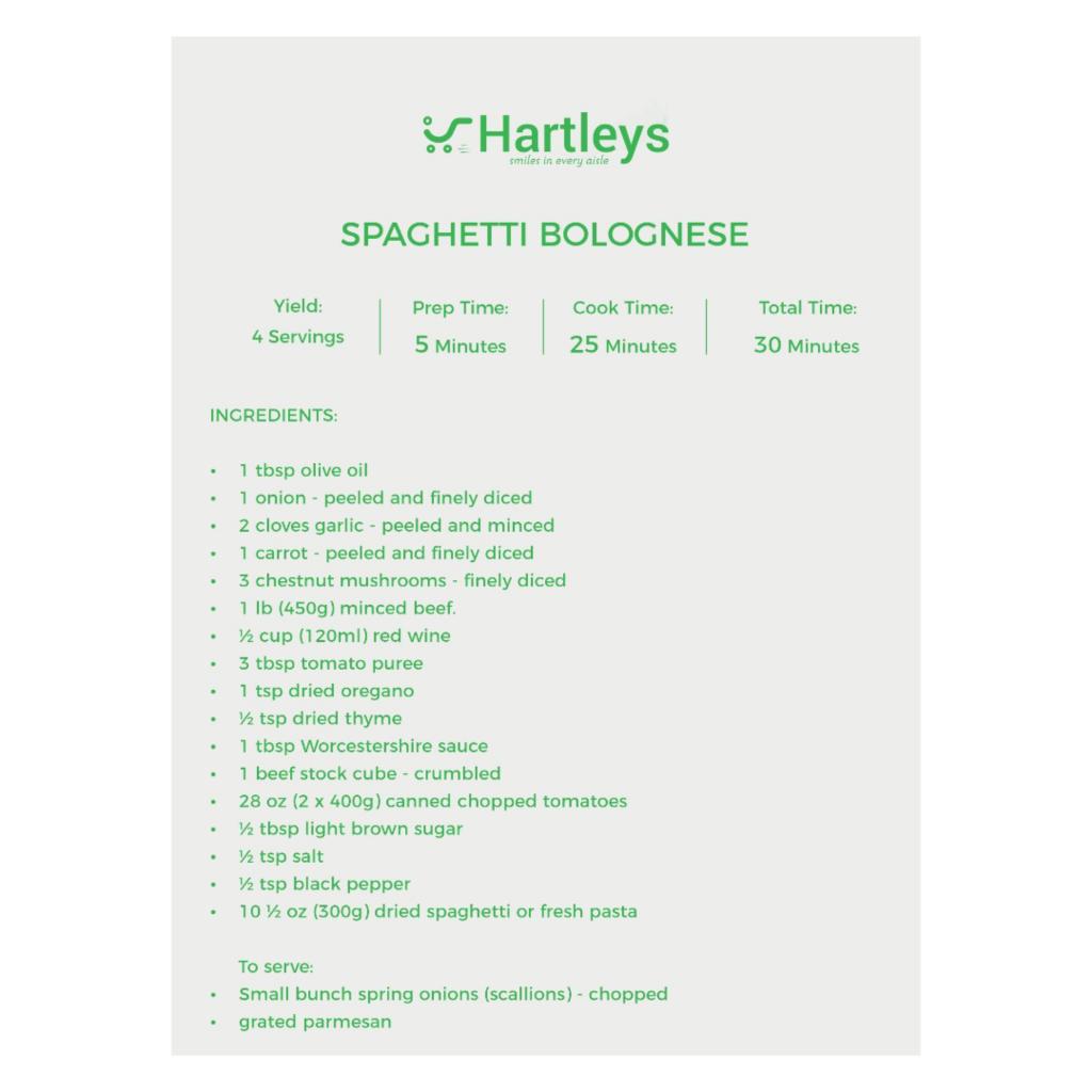 hartleysmarket's tweet photo. SPAGHETTI BOLOGNESE
Ingredients available at all Hartleys stores.
📍Link in bio
Image and Recipe Credit: Pinterest
#HartleysMarket
#SmilesInEveryAisle
#HartleysHart2Heart #Hart2Heart #Spaghetti #SpaghettiBolognese #recipe https://t.co/cR9e1jkgDo