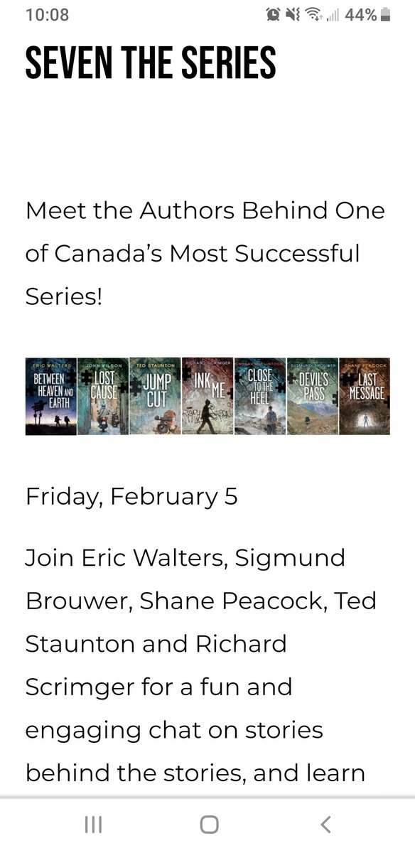 Gr. 4-8 Willow Wolves are excited for their virtual visit with Eric Walter's and some of his fellow authors today.
<a href="/es_barrie/">WillowLandingESBarrie</a> 
<a href="/EricRWalters/">Eric Walters</a>