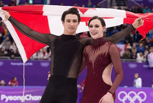 2018: Canadian designer Mathieu Caron's iconic 2018 Moulin Rouge costumes for Virtue/Moir make a mictrotrend in high-collars and the “Tessa Virtue” silhouette for girls’ costumes, and mesh in mens’ costumes, seen in Carriera Pomereko(2019), Lajoie/Lagha (2019) & Eunsoo Lim(2020)
