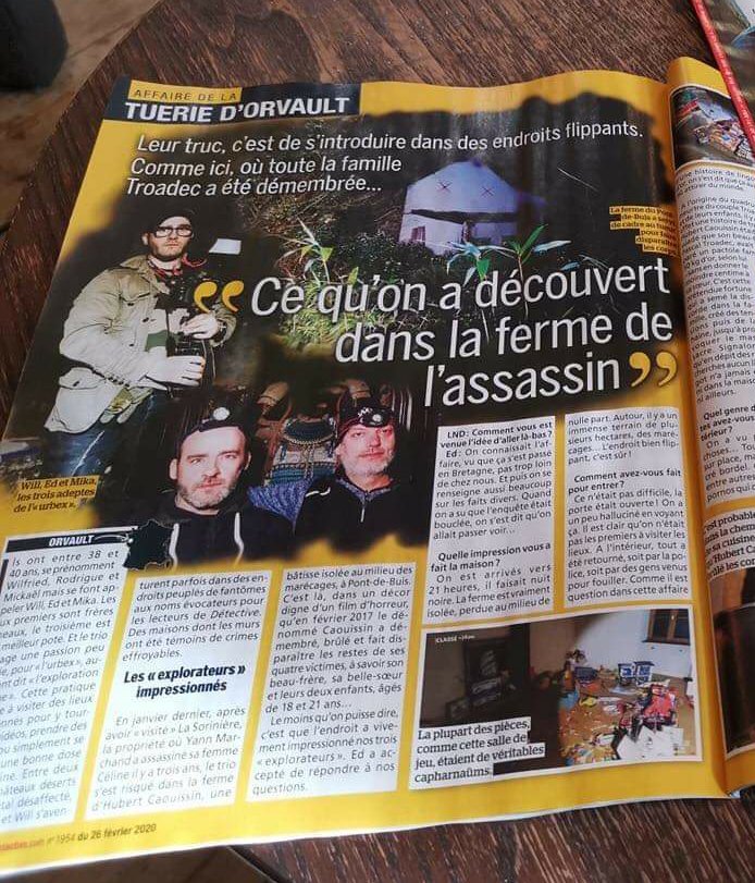 Affaire #Troadec [1/4] Il y a un an on vous avait parlé de ces trois types qui avaient fait une vidéo "maison de l'horreur" tellement racoleuse qu'ils avaient eu un article dans le pire des journaux : x.com/PerlesUrbex/st…