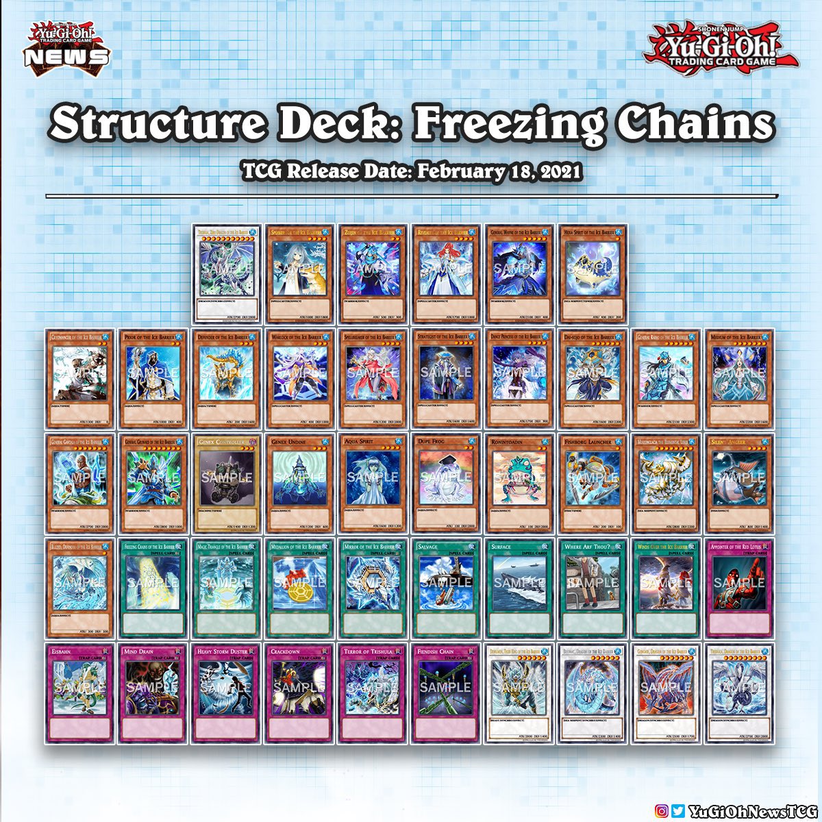 Structure Deck: Freezing Chains Spoiler It's about what you'd expect from an Ice Barrier product. I wish Konami would focus this product similar to the Dino, Salamangreat & Monarch decks, and provide Structure Deck: Freezing Chains Spoiler It's about what you'd expect from an Ice Barrier product. I wish Konami would focus this product similar to the Dino, Salamangreat & Monarch decks, and provide