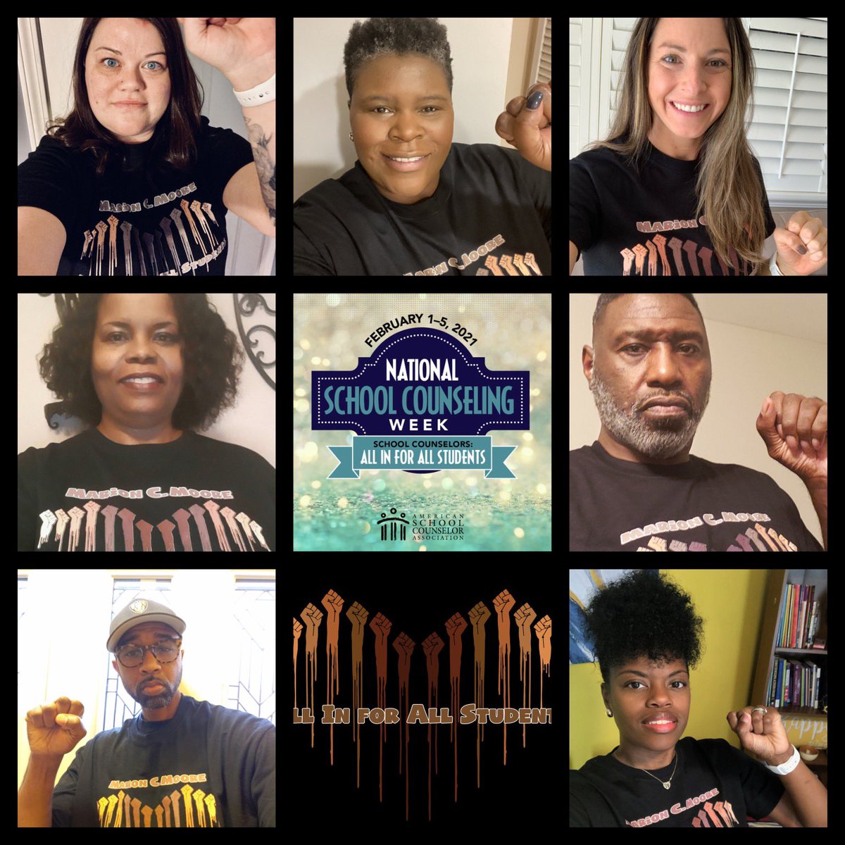 Mandi McFadden (@mandi_mcfadden) on Twitter photo Your <a href="/mooremustangs/">THE Marion C. Moore</a> School Counselors are “All In for ALL students!” We don’t just wear it, we live it! Happy School Counseling week to our amazing team! #knowmoore <a href="/TraciMorrisHunt/">Traci Hunt</a> <a href="/TaraThurman/">Tara Thurman</a> @counselorperk52 <a href="/MichaelShoulde3/">Michael Shoulders</a> @CounselorNatal2 <a href="/JCPSKY/">JCPS</a> Your <a href="/mooremustangs/">THE Marion C. Moore</a> School Counselors are “All In for ALL students!” We don’t just wear it, we live it! Happy School Counseling week to our amazing team! #knowmoore <a href="/TraciMorrisHunt/">Traci Hunt</a> <a href="/TaraThurman/">Tara Thurman</a> @counselorperk52 <a href="/MichaelShoulde3/">Michael Shoulders</a> @CounselorNatal2 <a href="/JCPSKY/">JCPS</a>