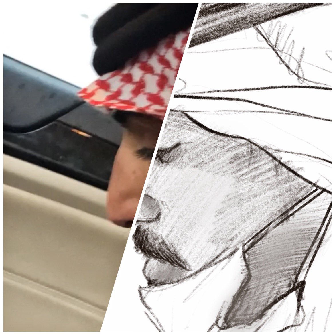 sati1416's tweet photo. قبل لايجهز الطلب رسمة عالسريع بالسياره .. https://t.co/0oLYTn3REF