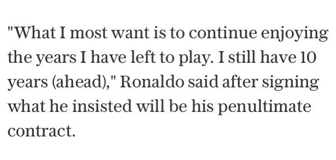 So, physically & technically he is still world class. But what has he said about retirement? A quote from 2016: “What I most want is to continue enjoying the years I have left to play. I still have 10 years ahead”