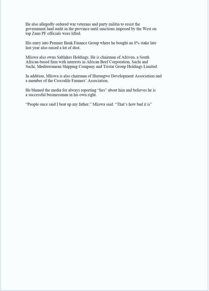 PaulPaulus13's tweet photo. @tendaim65 @CdeNMaswerasei @PoliceZimbabwe @ParliamentZim @mdczimbabwe ILLEGALLY SEIZED my companies Noshio Motors/Benbar based on personal loan with a private individual https://t.co/Tykeizyg60 He also knew NO matter what he would be "ACQUITTED" as #Mutasa will make sure of it! #TembasVictim #YESTOFDI
#Justice4PaulWestwood https://t.co/cjfT1AHeWs