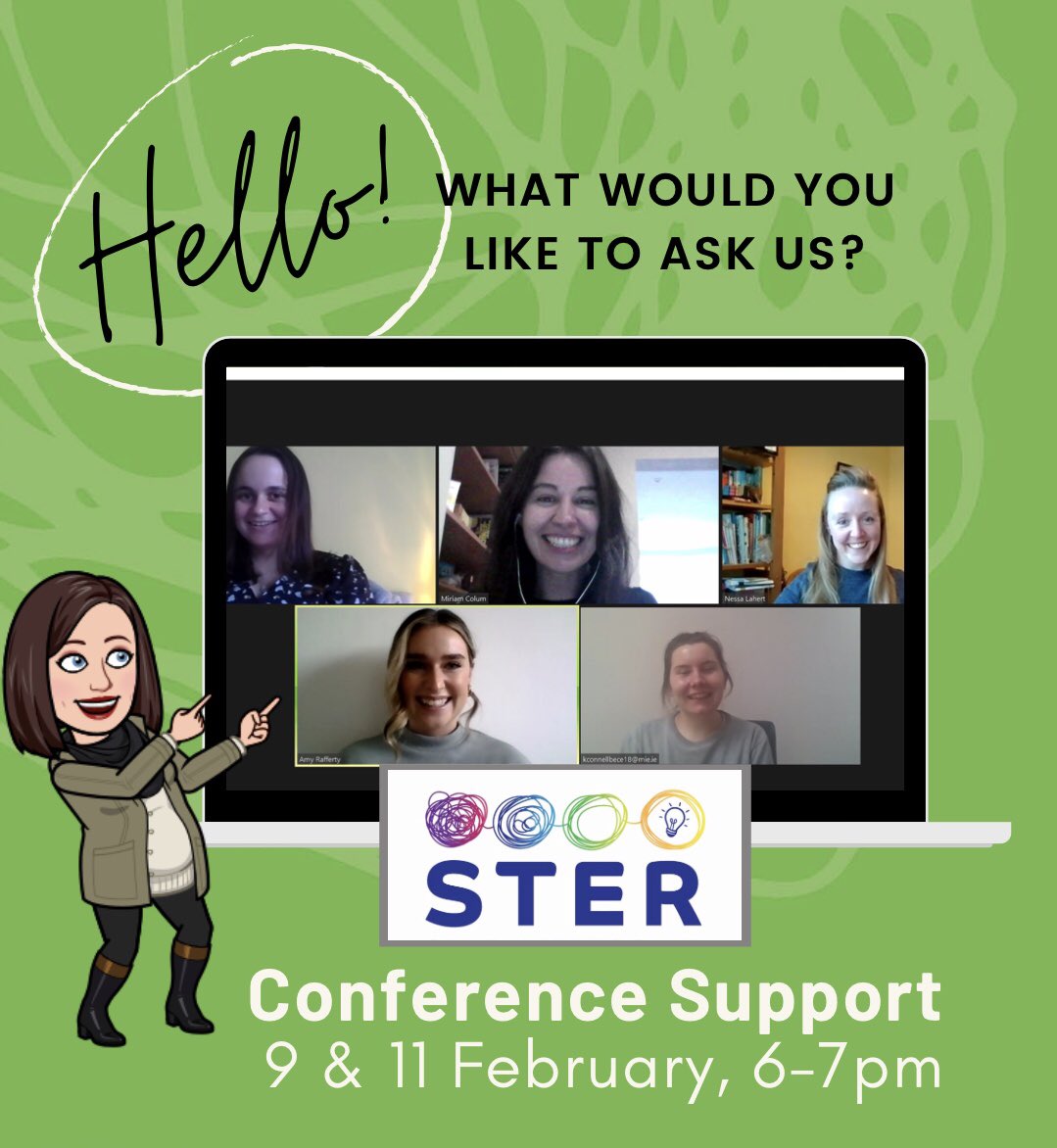 STER_Ire's tweet image. Our Conference team will be hosting support sessions for #Students who would like to present at #STER2021 #Conference! If you’ve signed up already - keep an 👀 on your email 📨 Otherwise get in touch via ster.ireland@gmail.com