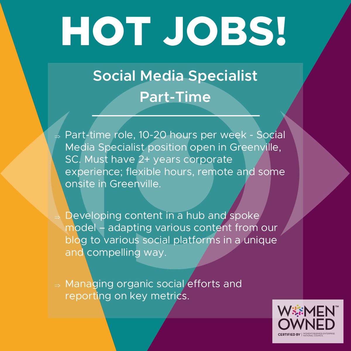 uwitsc's tweet image. HOT Job Alert! Part-Time Social Media Specialist! 📱 - mailchi.mp/c1d45364ee86/h…