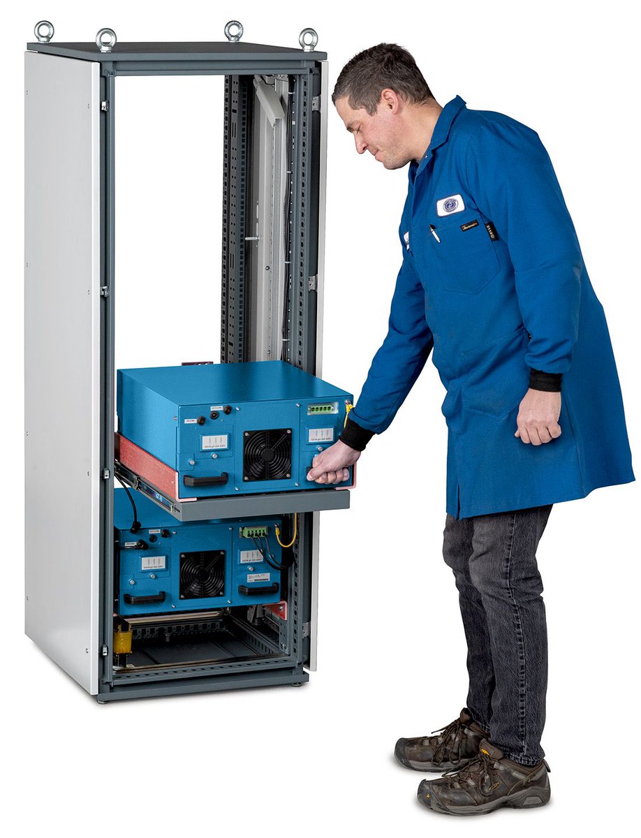 DynapowerLLC's tweet photo. Following in the footsteps of the historic Rapid Power Technologies’ line of rectifiers, we’re proud to introduce the #RapidX air-cooled SMPS #rectifier. These units utilize a modular design that makes them both easy to expand &amp; easy to repair.  More here: https://t.co/D6OIkXpJr6 https://t.co/e1fEZVgVYn