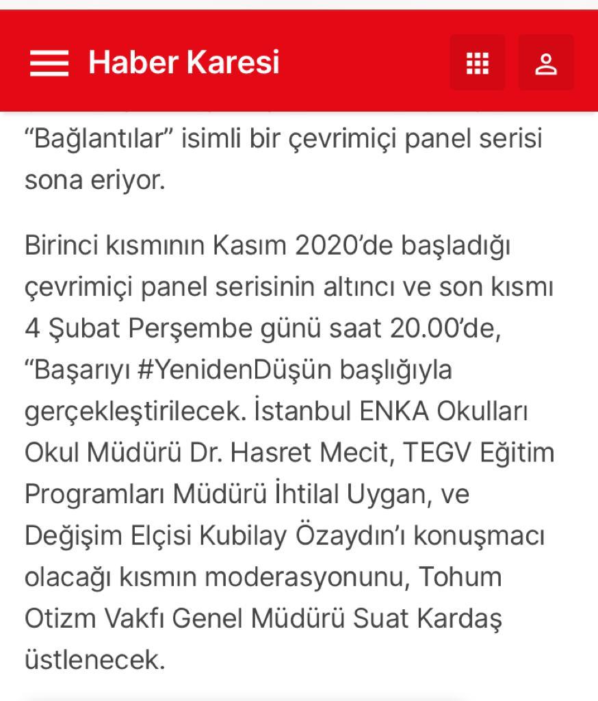 Dün akşam katıldığımız ÖA Bağlantılar panelini bir haber sitesi haberleştirmiş. Ama Osmanlıcaya çevirerek. Mehmet Zorlu Vakfı Mehmet Şiddetli V. olmuş. ERG Eğitim Islahatı Girişimi olmuş. Sevgili @ozlemmecit Hasret Mecit olmuş. Tuhaf:) haberkaresi.com/2021/02/03/muv…