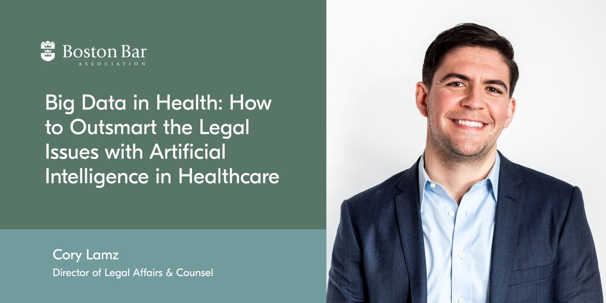 buoyhealth's tweet photo. Today at noonET, don't miss an engaging discussion on the intersection of #AI and #healthcare led by the @BostonBar and moderated by our very own Cory Lamz. #LegalTechChat #digitalhealth https://t.co/gI7CUcbBrS https://t.co/xGhFPZka95