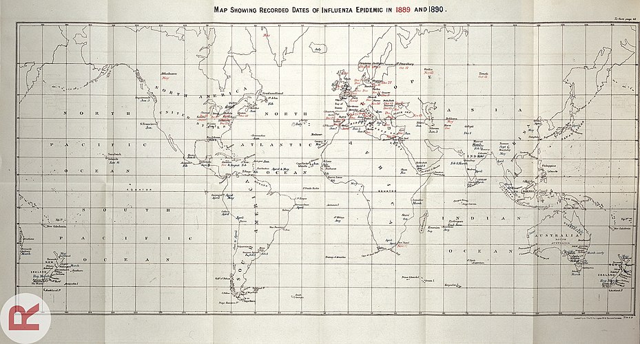 The first truly global pandemic, the Russian Flu of 1889 lasted until 1895 and current studies seem to identify it as an early covid, very similar to what we have today. It started in Bukhara and spread extremely rapidly worldwide. It reached Japan by early spring 1890.