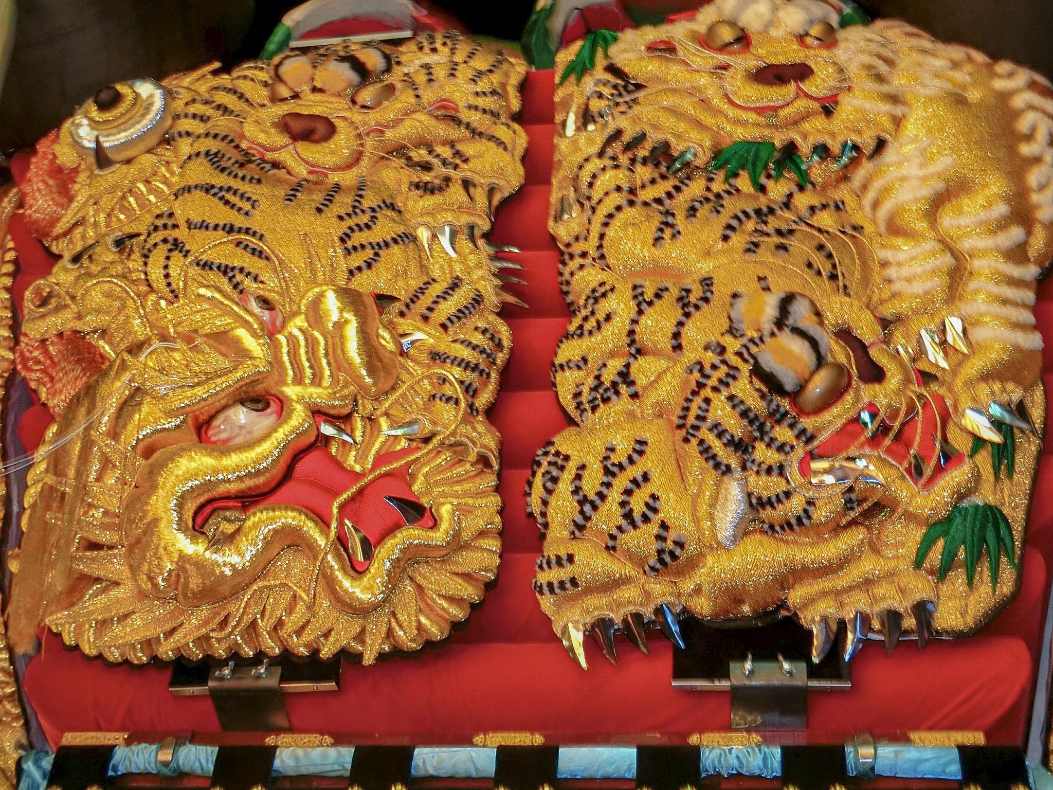 太鼓台布団〆 太鼓台 阿龍の布団締め