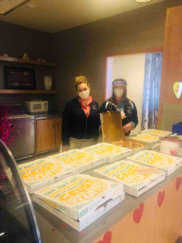 HCrossingHC's tweet photo. Big shout out to Intrepid home health for providing us with pizza for lunch!!!! you guys rock!!!!! https://t.co/m9I7W2iDQh