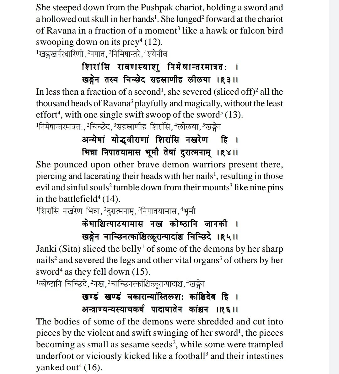 Without much effort She sliced off all 1000 heads of Ravana , killed him and wiped out his demonic army .