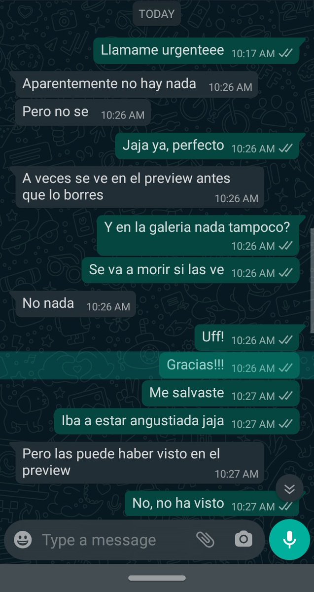 asiri_sg's tweet photo. Para que se rian un rato de mi desgracia...estaba compartiendo unas refes de #lesbianporn y por casualidad se las mande a mi madre con quien estaba hablando!!! Tuve que llamar a mi hermana que vive con ella pa que borre la evidencia 🙈🙈🙈 #tragametierra #whatsappfails #SWIssues https://t.co/4DQrJOK3ak