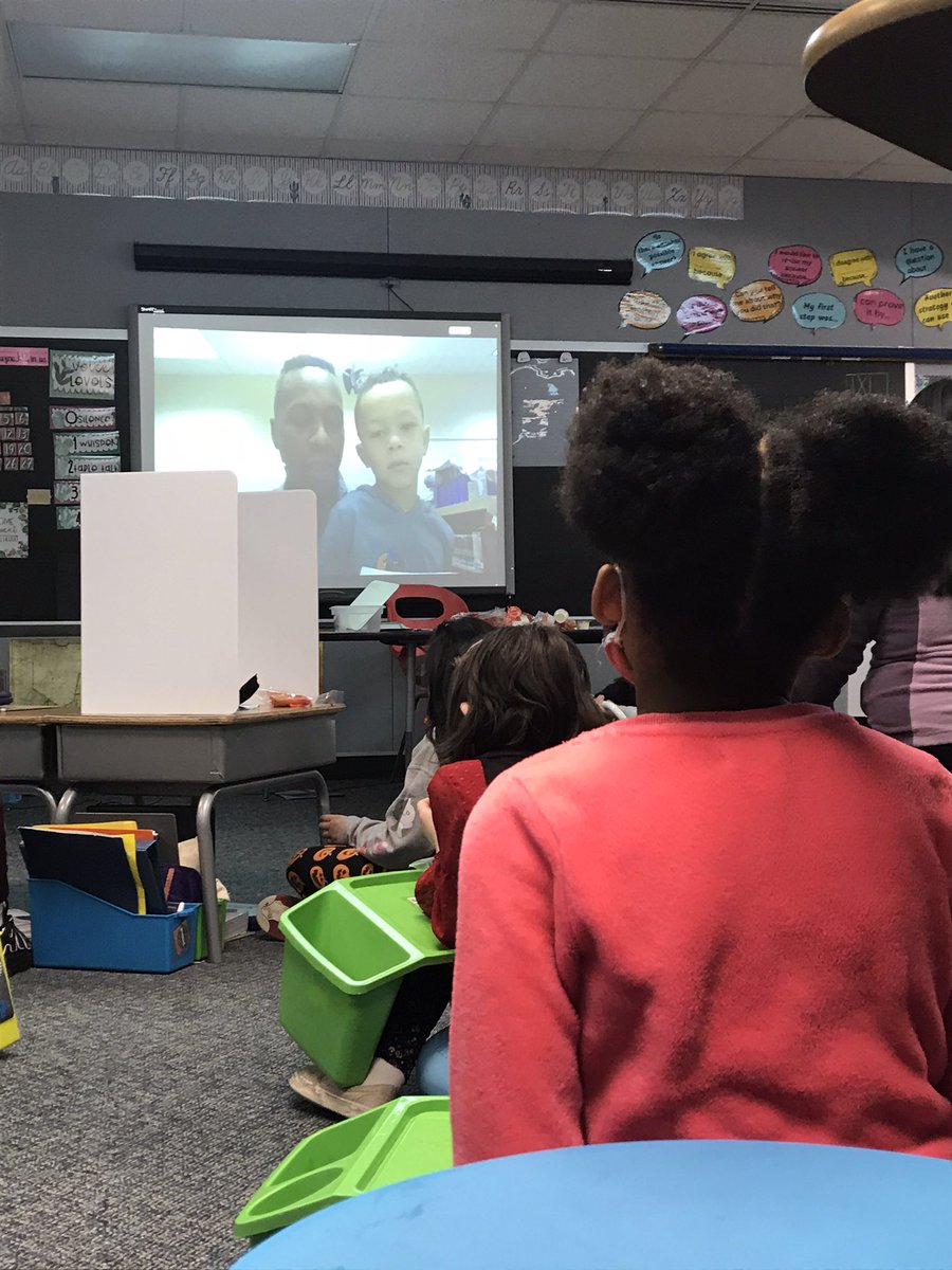 MrsGriderCE's tweet photo. Hey, we know them!! These Gators were excited to see @TeamWey10 and @educatorerickag reading to us today! #OnceAGatorAlwaysAGator 🐊 💜 #waynereads #blackauthors #wayneleaders #blackleaders #wearewayne @lclineransome @HolidayHouseBks https://t.co/kWSzi7XZpL
