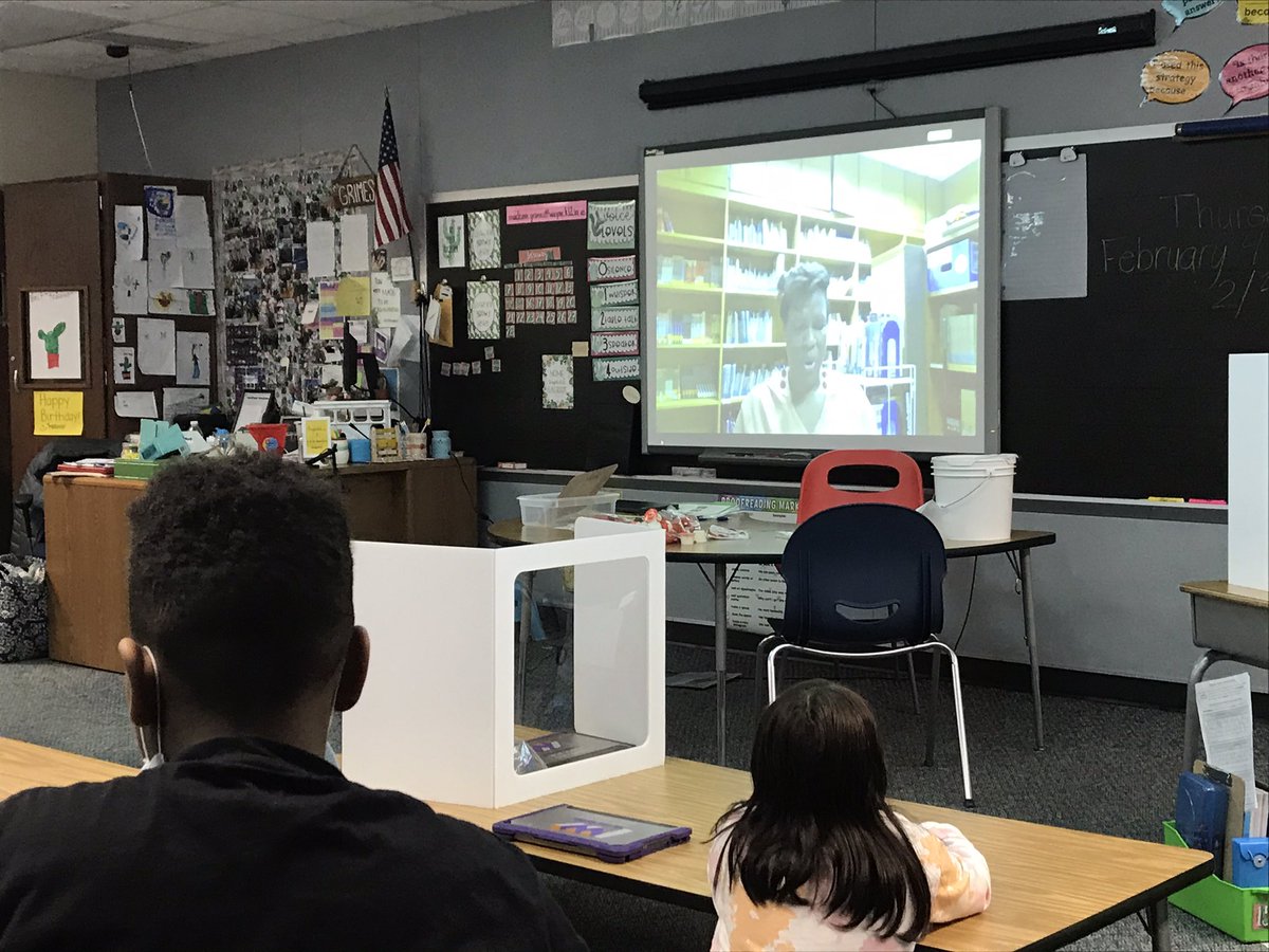 MrsGriderCE's tweet photo. Hey, we know them!! These Gators were excited to see @TeamWey10 and @educatorerickag reading to us today! #OnceAGatorAlwaysAGator 🐊 💜 #waynereads #blackauthors #wayneleaders #blackleaders #wearewayne @lclineransome @HolidayHouseBks https://t.co/kWSzi7XZpL