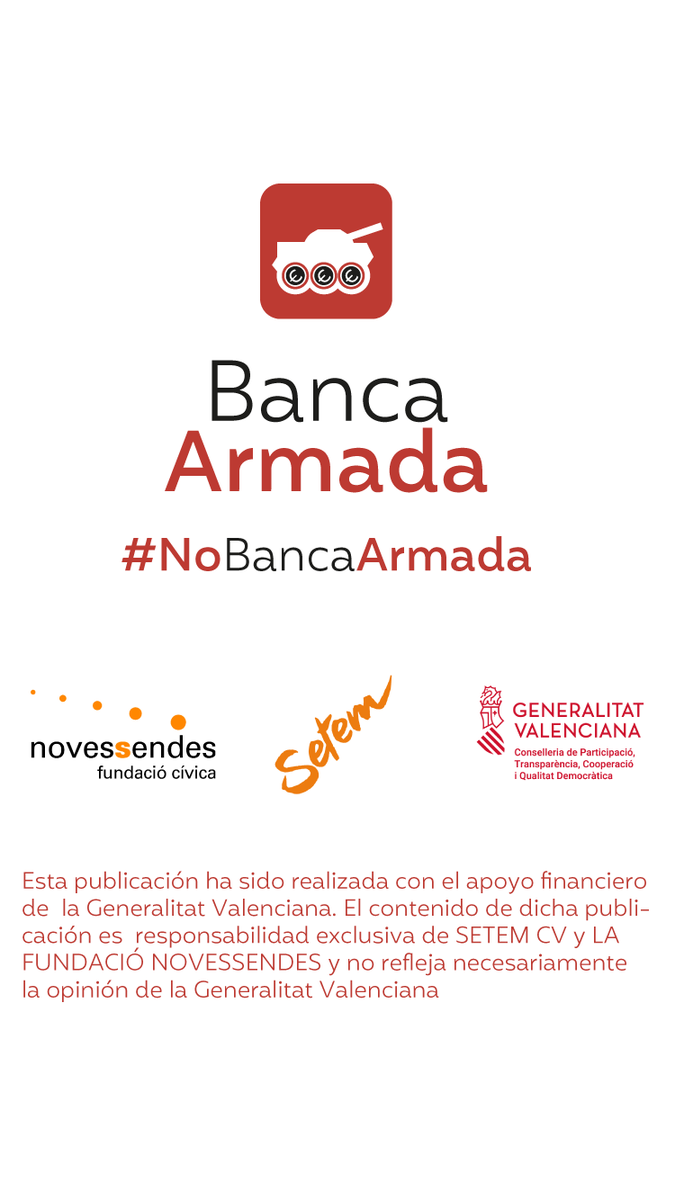 CreactiuDesign's tweet photo. ¡Ahora si que si! Ya esta lista la webapp de NovesSendes, SetemPV y Generalitat Valenciana que he tenido el placer de diseñar y programar. Ha sido duro pero ha merecido la pena. Conoce la huella en armas que dejan los bancos que usas. https://t.co/lc7tcEIHlg https://t.co/q9sN69TvX3