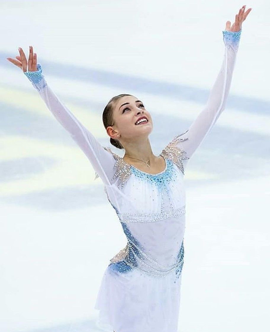 2019: Ryabenko this year favors a more sculptural style (somewhat like Ito) by using lots of fabric to create heavy, solid shapes, as well as giving the bodice on Medeveda's 2018 costumes to more skaters, seen in Kamila Valieva (2020) and Alena Kostornaia (2018)