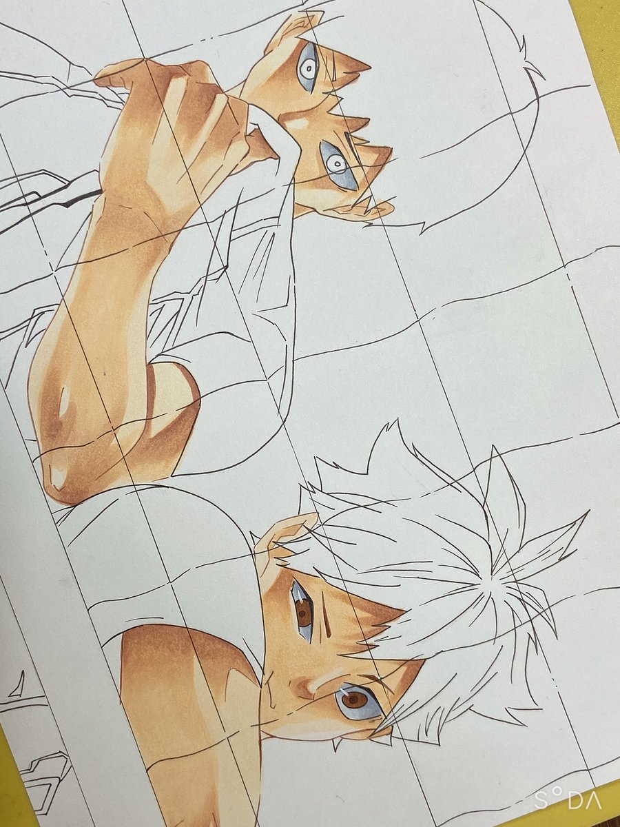今やってる絵載せときます!
虎杖の方はさっきやっと線画終わりました
#模写 